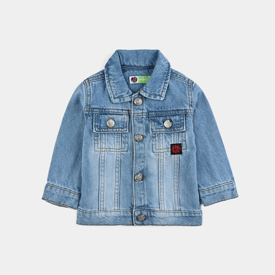 Infant Boys Denim Stretch Jacket - Mid Blue