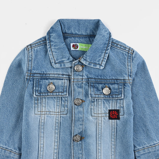 Infant Boys Denim Stretch Jacket - Mid Blue