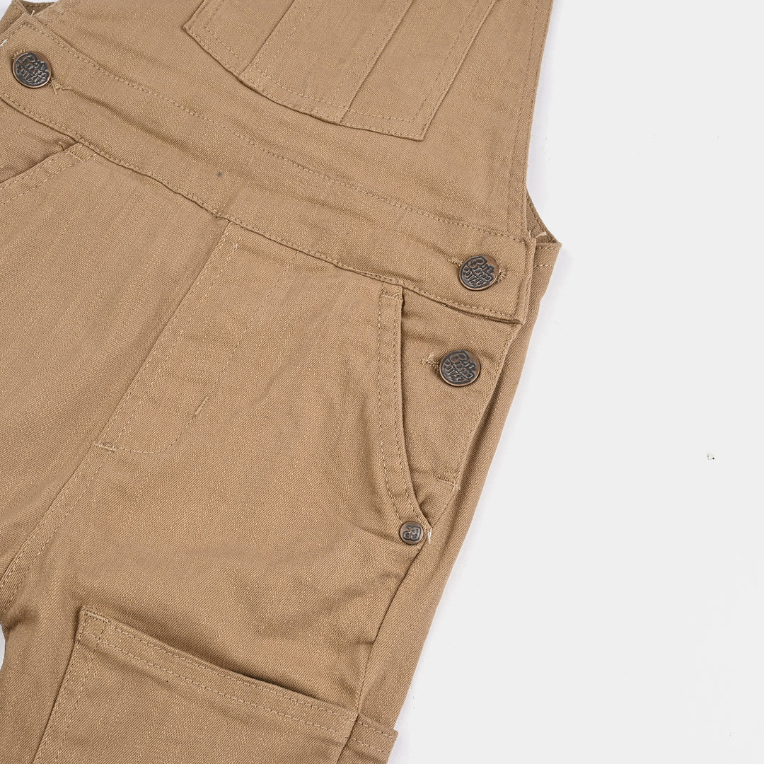 Boys Denim Stretch Dangri Panel - Brown