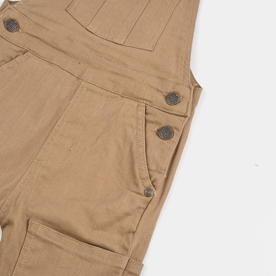 Boys Denim Stretch Dangri Panel - Brown
