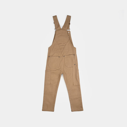Boys Denim Stretch Dangri Panel - Brown