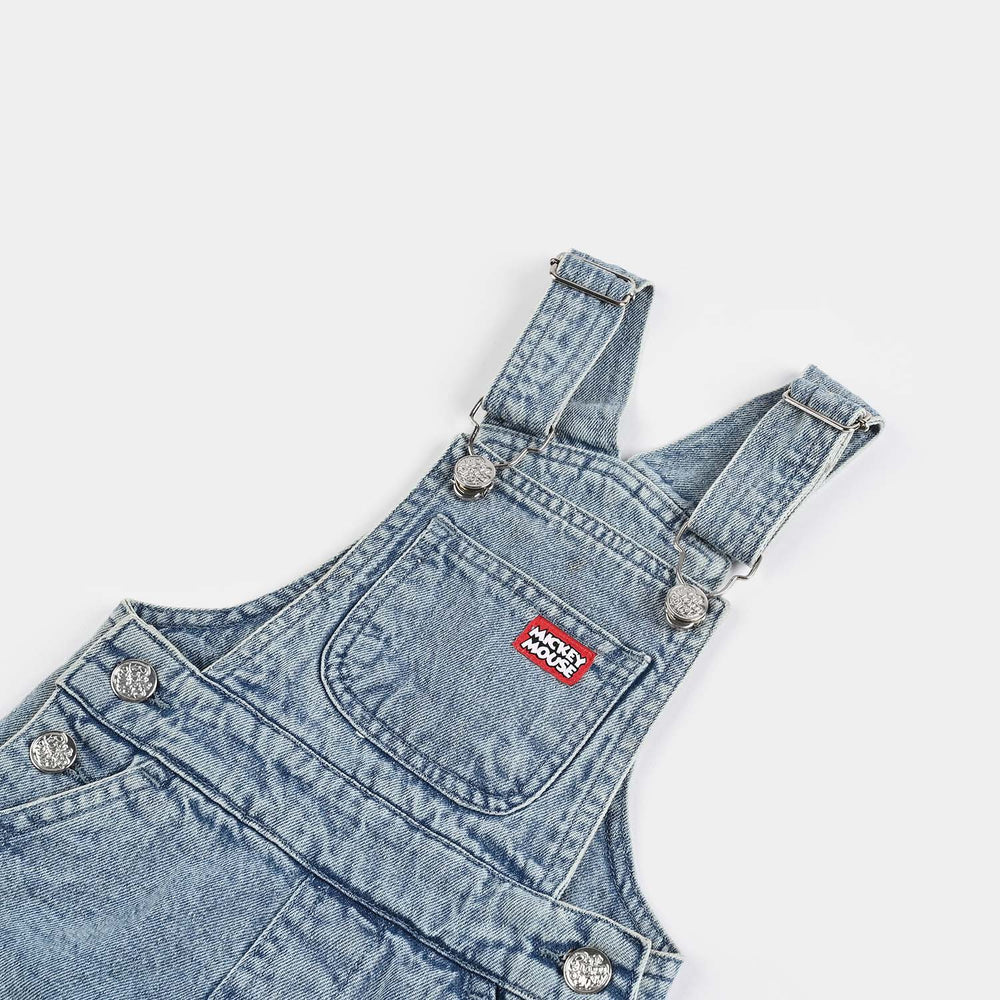 Infant Boys Denim Stretch Dangri-Mid Blue