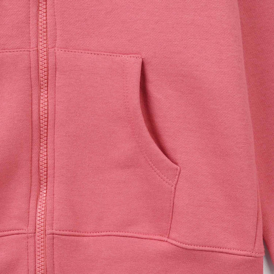 Girls Fleece Knitted Jacket Basic - Pink