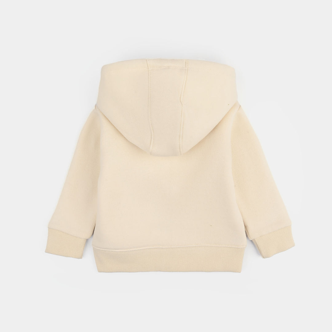 Infant Girls Fleece Knitted Jacket - Wood Ash