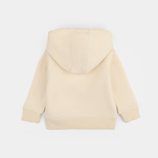 Infant Girls Fleece Knitted Jacket - Wood Ash
