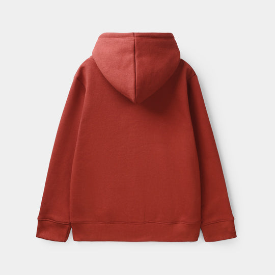 Boys Fleece Knitted Jacket Basic - Red