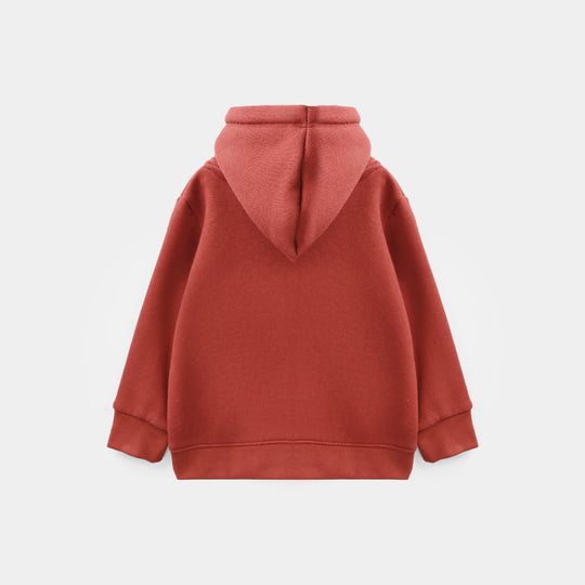 Infant Boys Fleece Knitted Jacket - Red