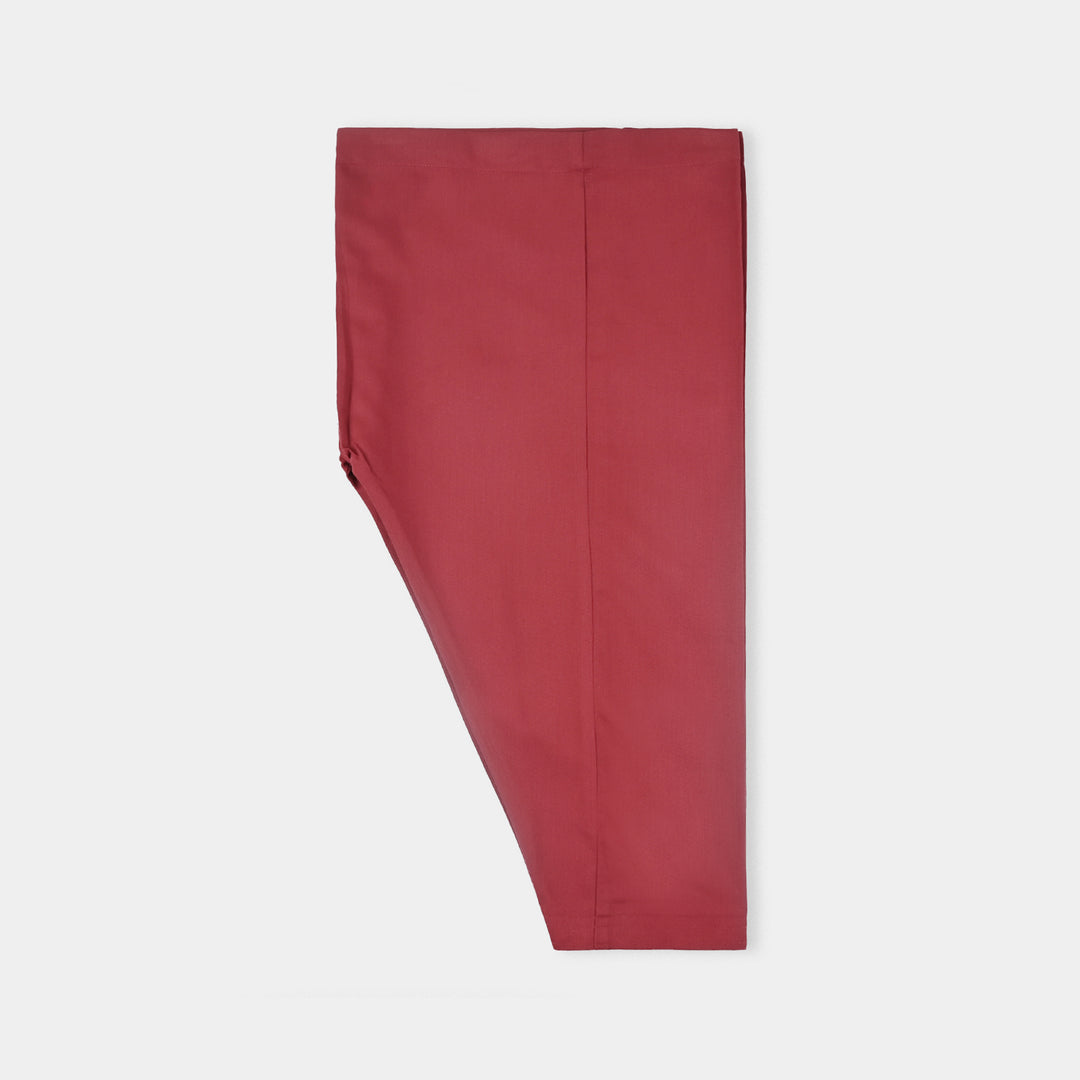 Infant Boys Cotton Poplin Suit (Metal Stud)-MAROON
