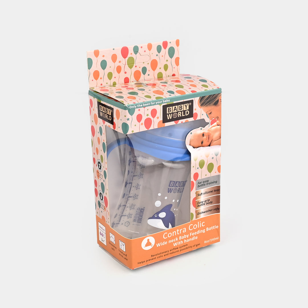 Wide Neck PP Feeder Bottle 80Z 3M+ | 2008 Blue