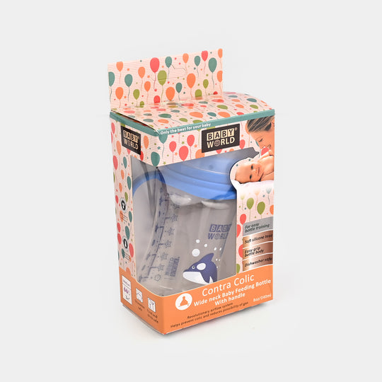 Wide Neck PP Feeder Bottle 80Z 3M+ | 2008 Blue