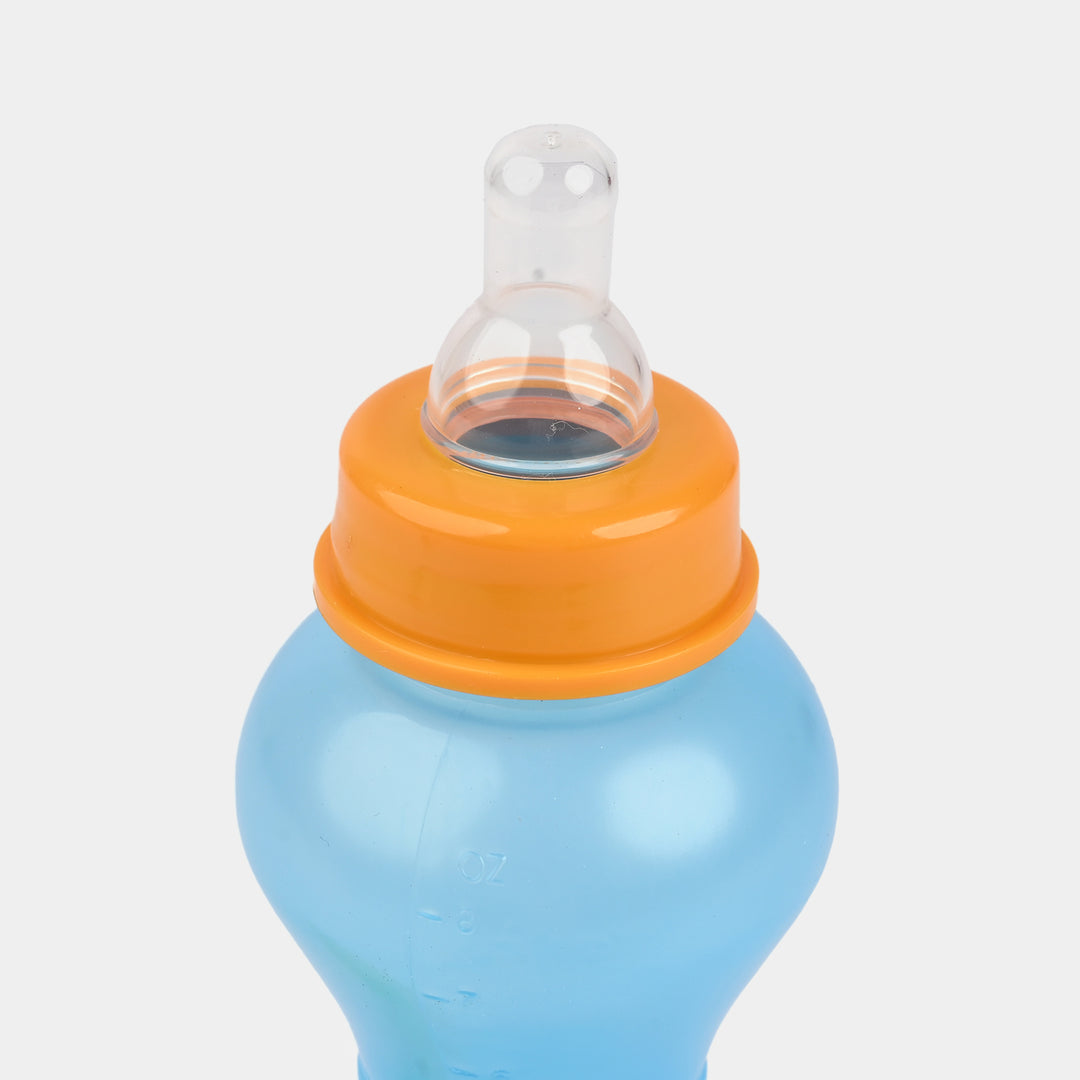 Feeding Bottle with Rattle Hood 8Oz 8042 Blue