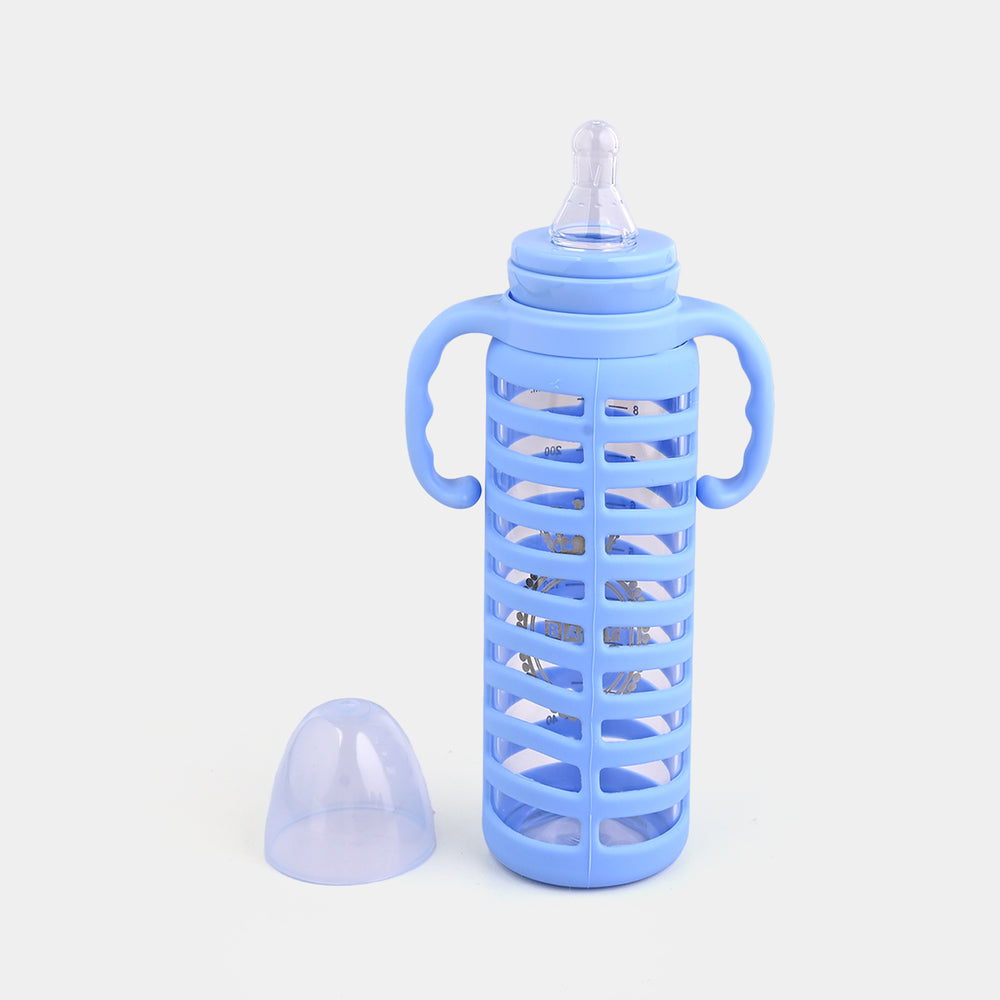 Baby Glass Feeding Bottle | 240ml with Handles