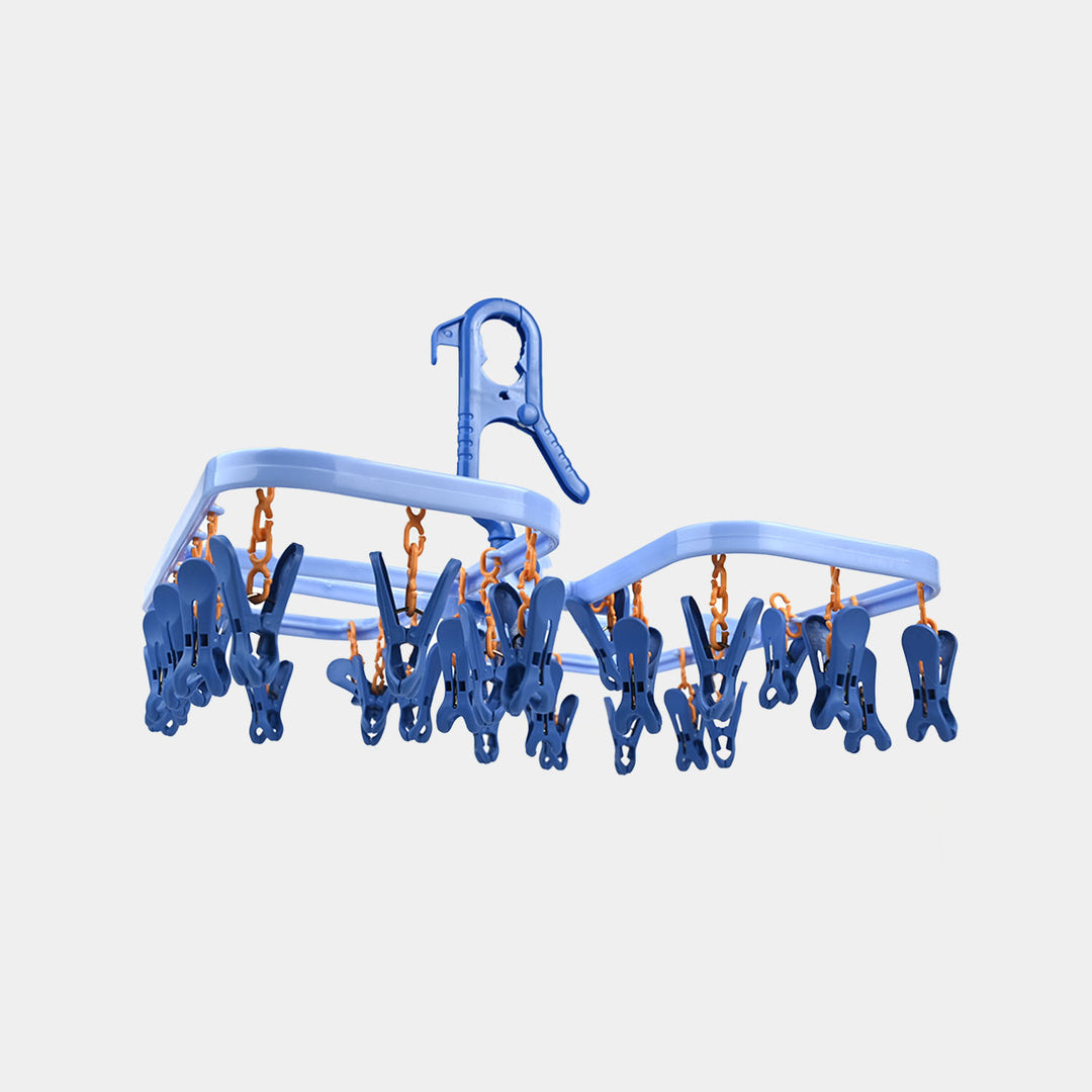 Baby Clothes Drying Hanger With Multiple Clips