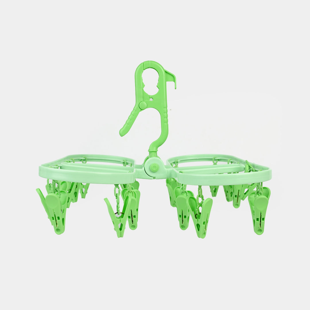 Baby Clothes Drying Hanger With Multiple Clips