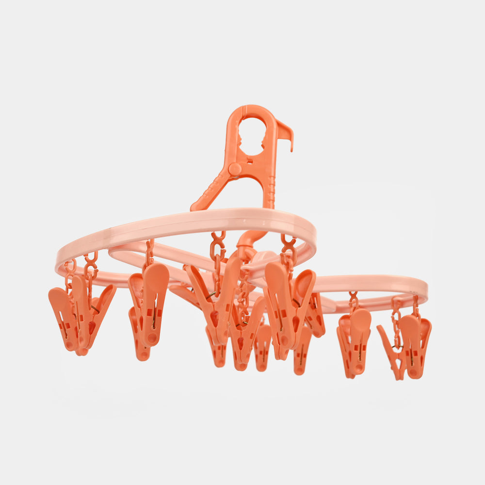 Baby Clothes Drying Hanger With Multiple Clips