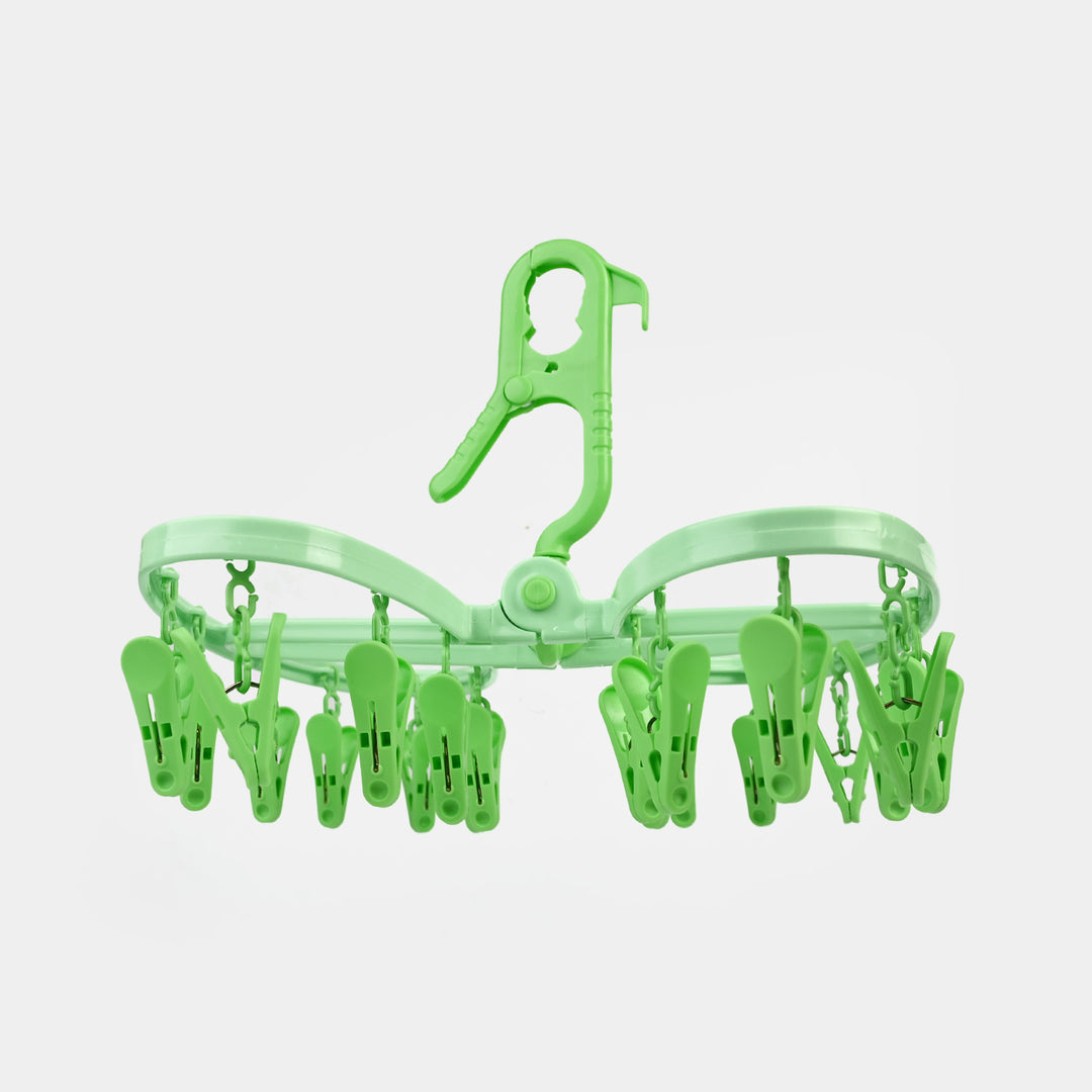 Baby Clothes Drying Hanger With Multiple Clips