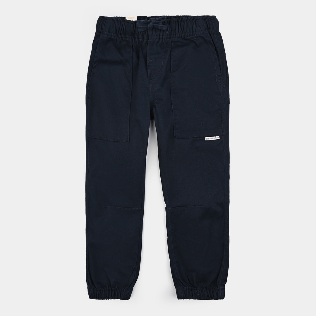 Boys Cotton Twill Pant-NAVY