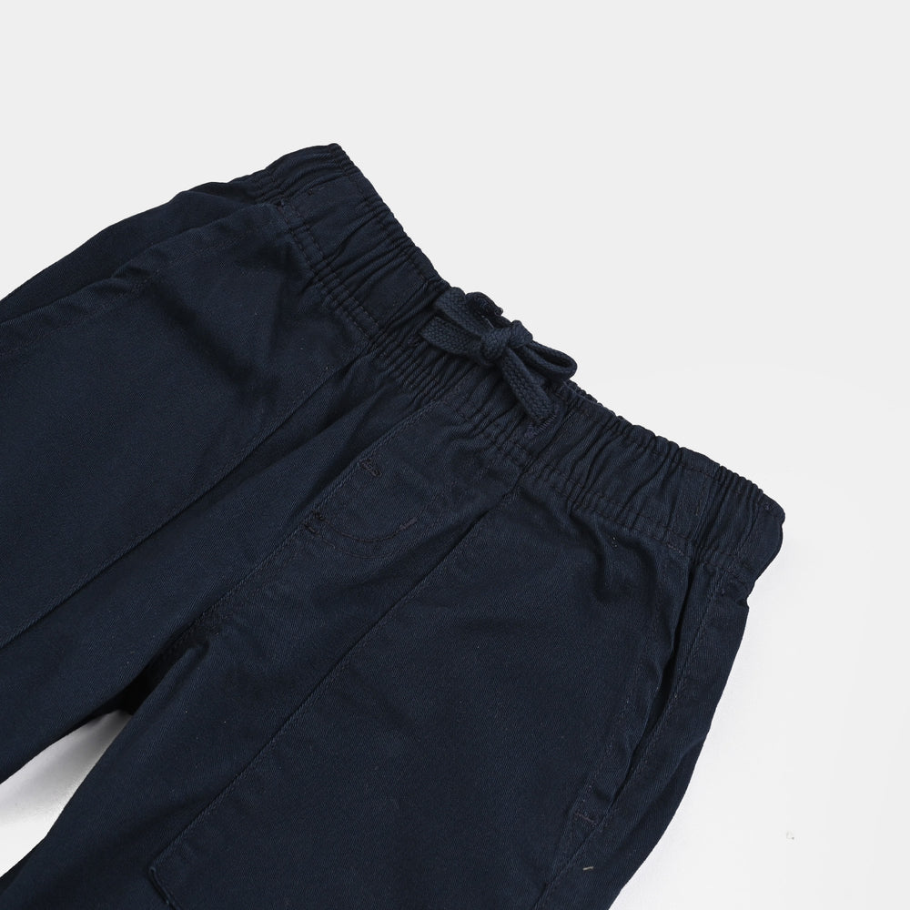 Boys Cotton Twill Pant-NAVY