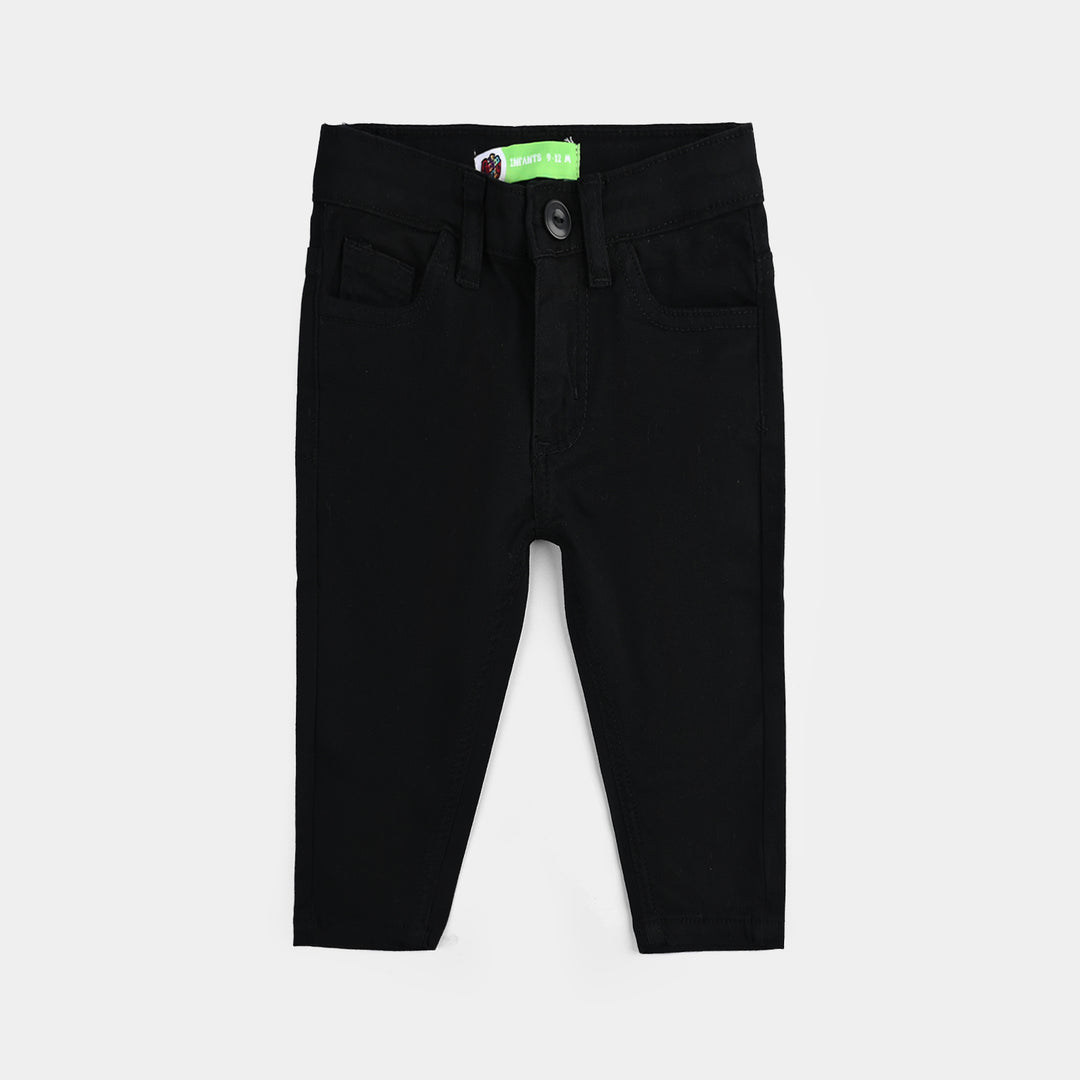 Infant Boys Cotton Twill Pant Basic-BLACK