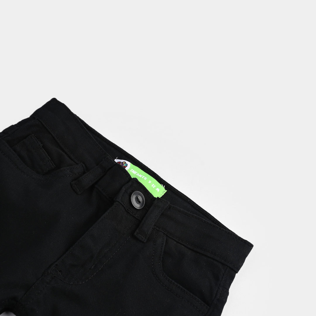 Infant Boys Cotton Twill Pant Basic-BLACK
