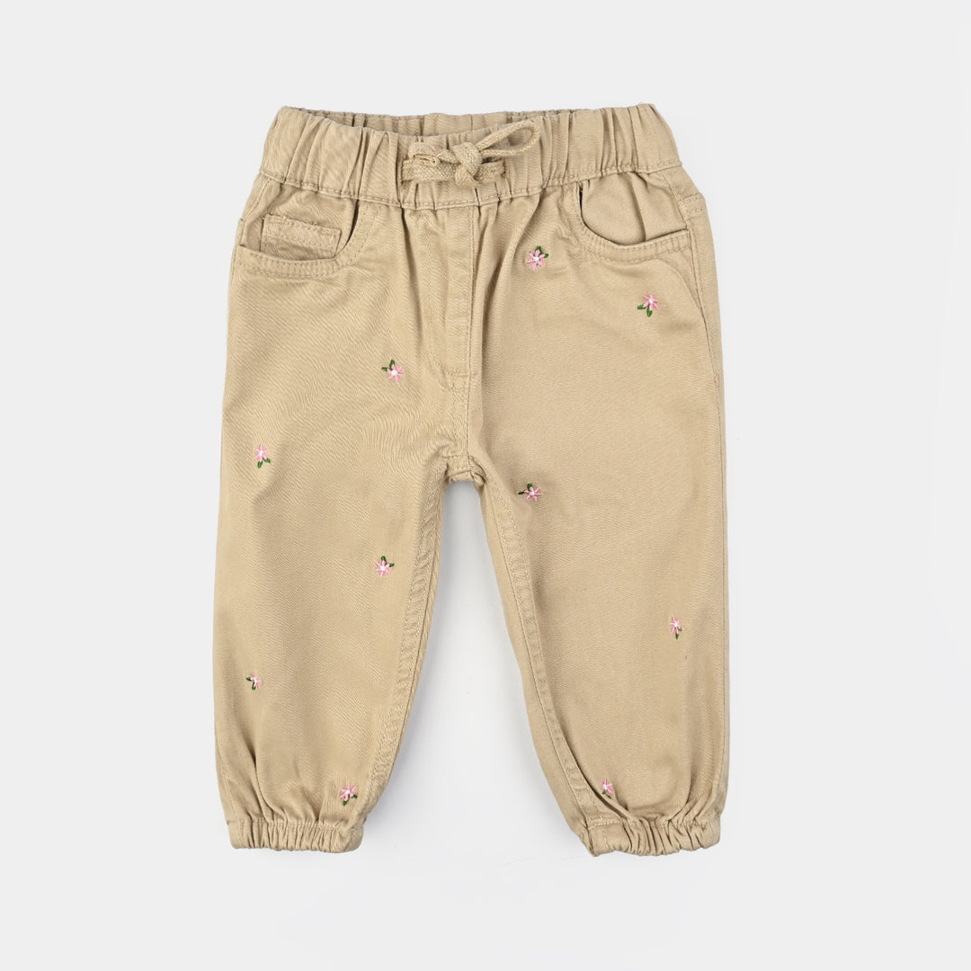 Infant Girls Cotton Twill Pant Petals