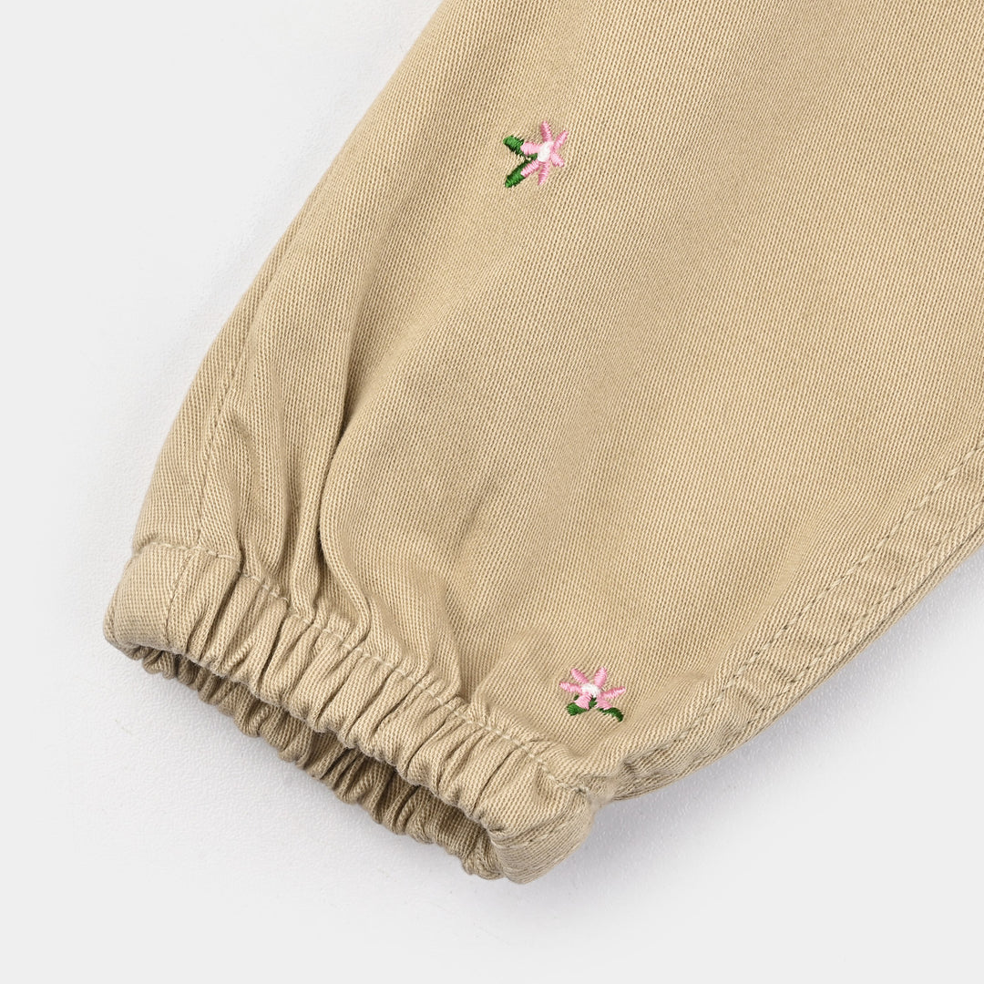 Infant Girls Cotton Twill Pant Petals