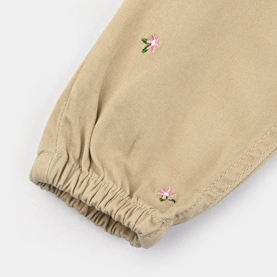 Infant Girls Cotton Twill Pant Petals