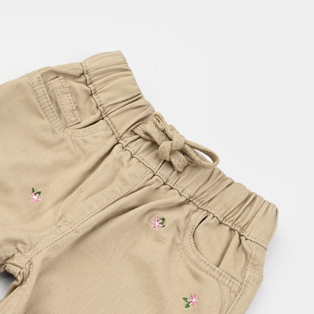 Infant Girls Cotton Twill Pant Petals