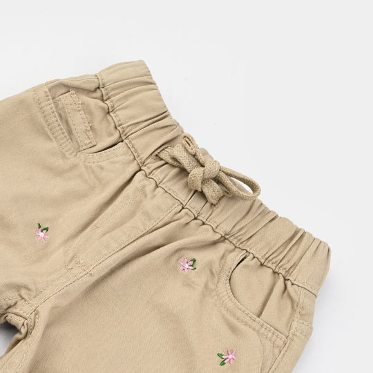 Infant Girls Cotton Twill Pant Petals