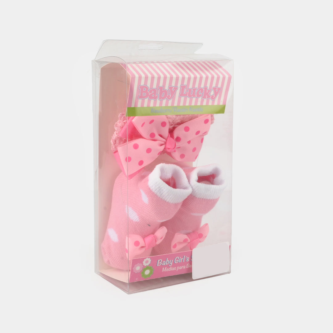 Baby Socks Shoes with Headband | 3-12M