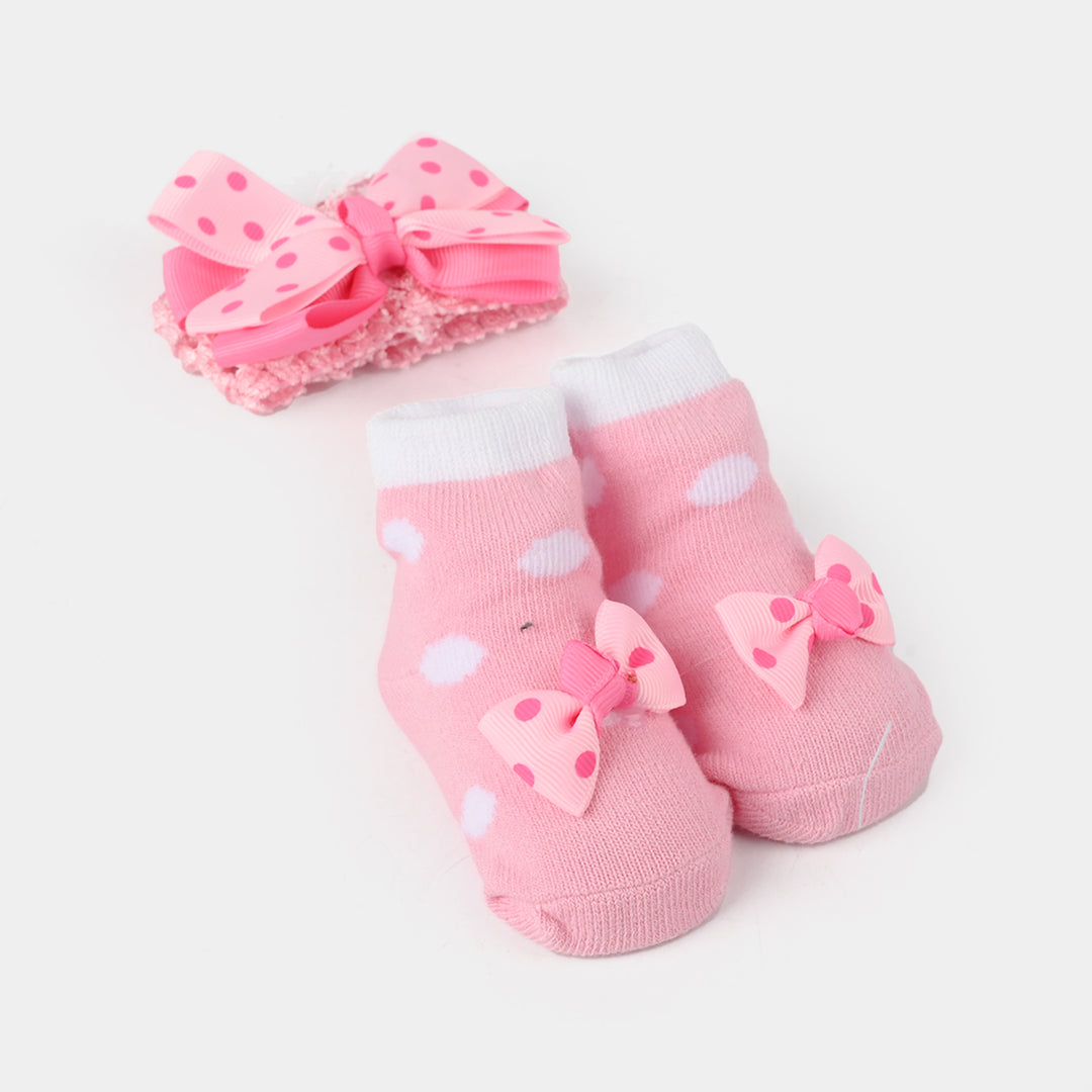 Baby Socks Shoes with Headband | 3-12M