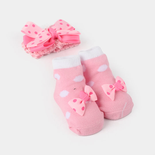 Baby Socks Shoes with Headband | 3-12M