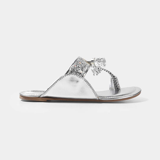 Girls Kolhapuri MT-05-SILVER