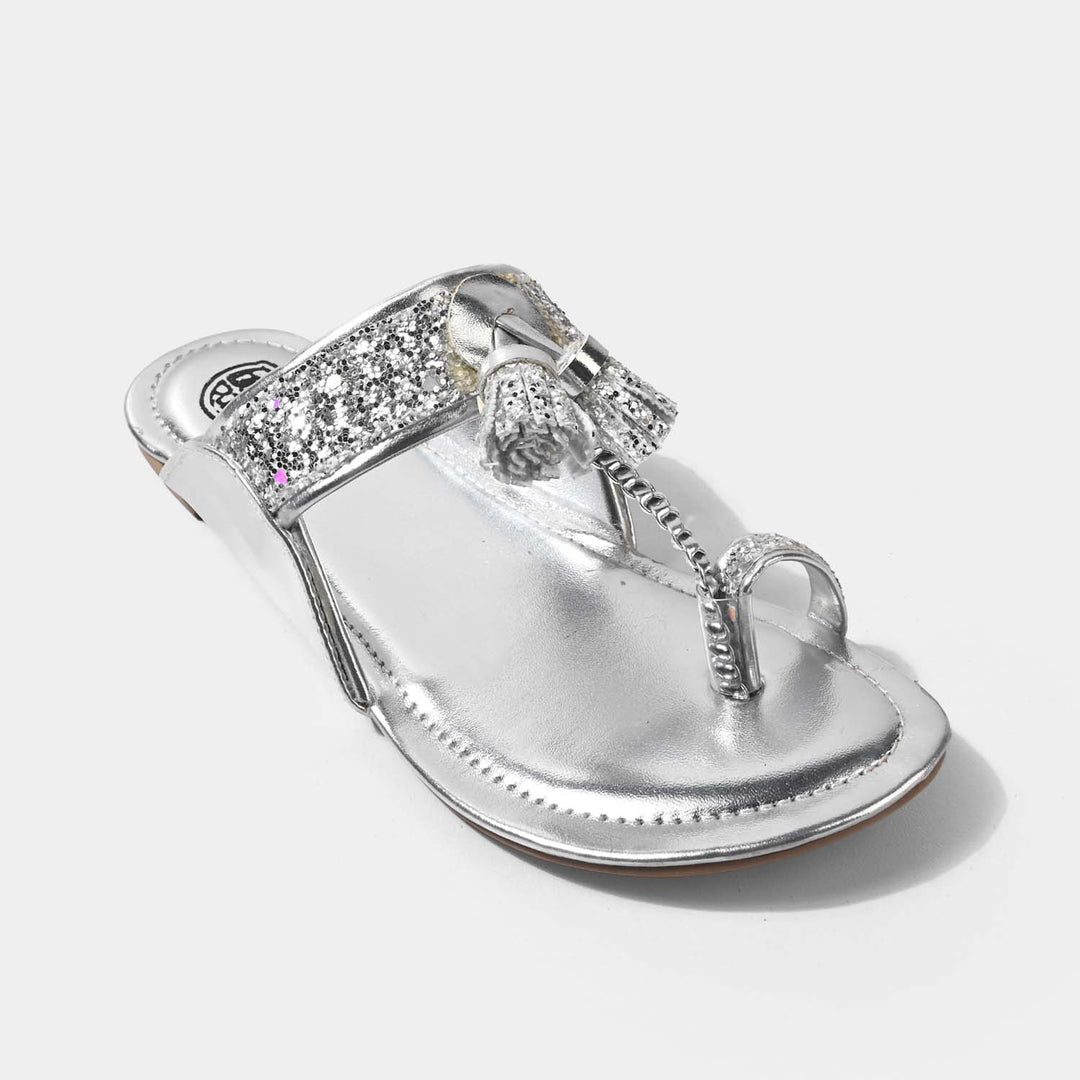 Girls Kolhapuri MT-05-SILVER