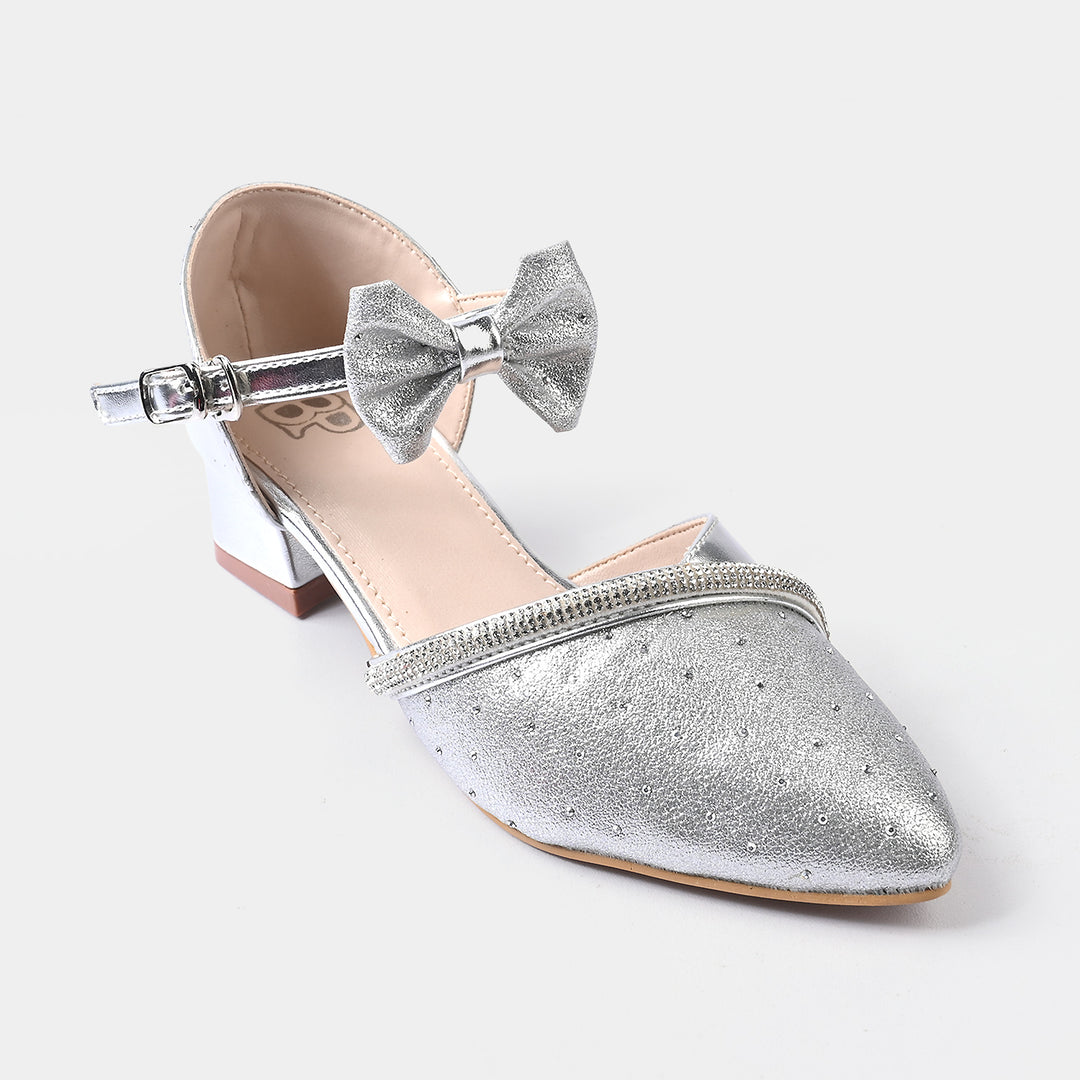 Girls Pumps Heels ZP-093-SILVER
