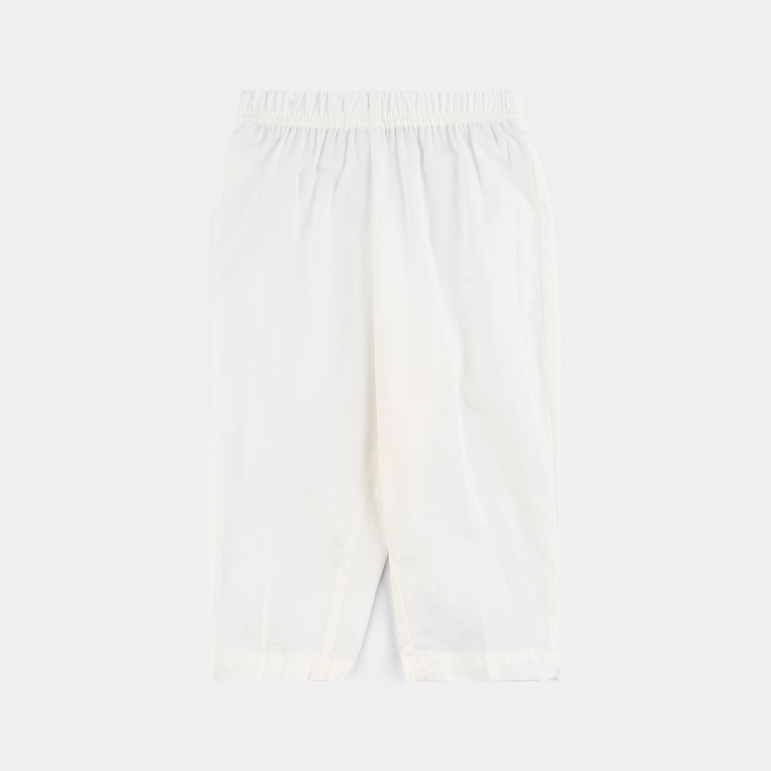 Infant Boys Cotton Poplin 3Piece Suit-White