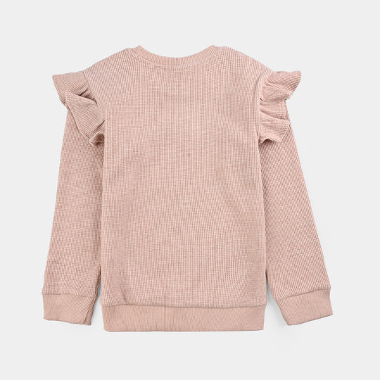 Girls Fleece Sweatshirt GOOD DAYS-PINK