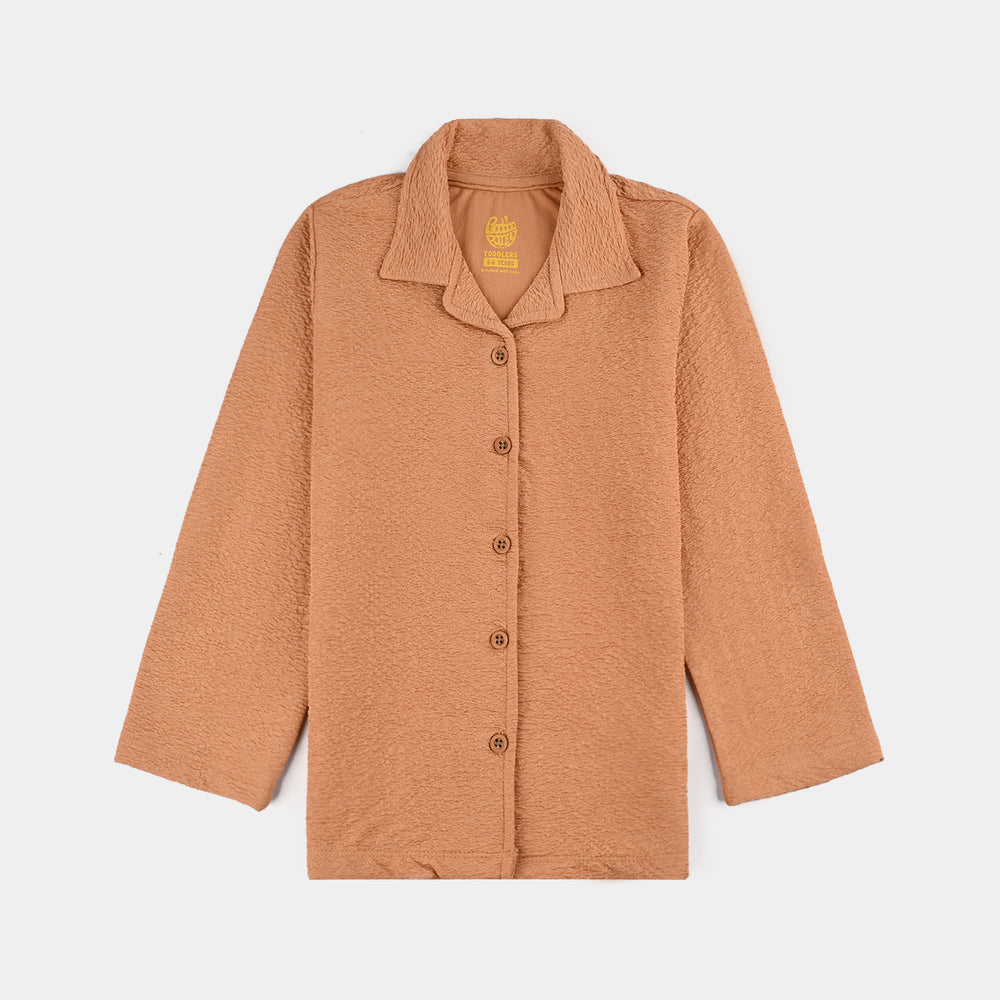 Girls Jacquard 2 Piece - Brown