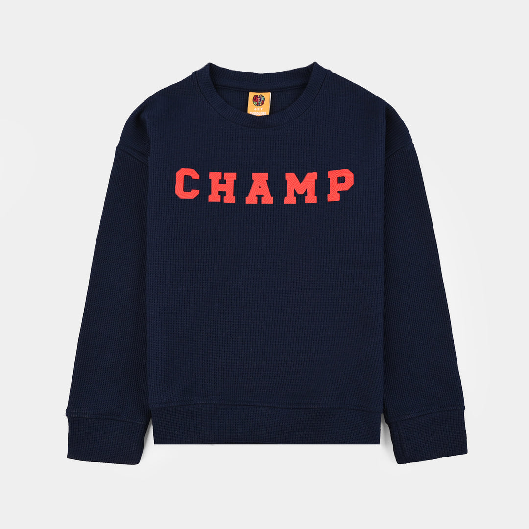 Boys Thermal Sweatshirt (Champ) - Navy