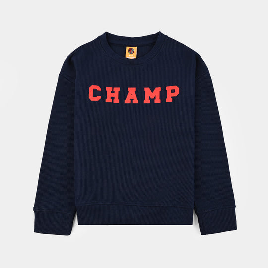 Boys Thermal Sweatshirt (Champ) - Navy