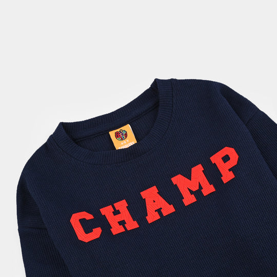 Boys Thermal Sweatshirt (Champ) - Navy