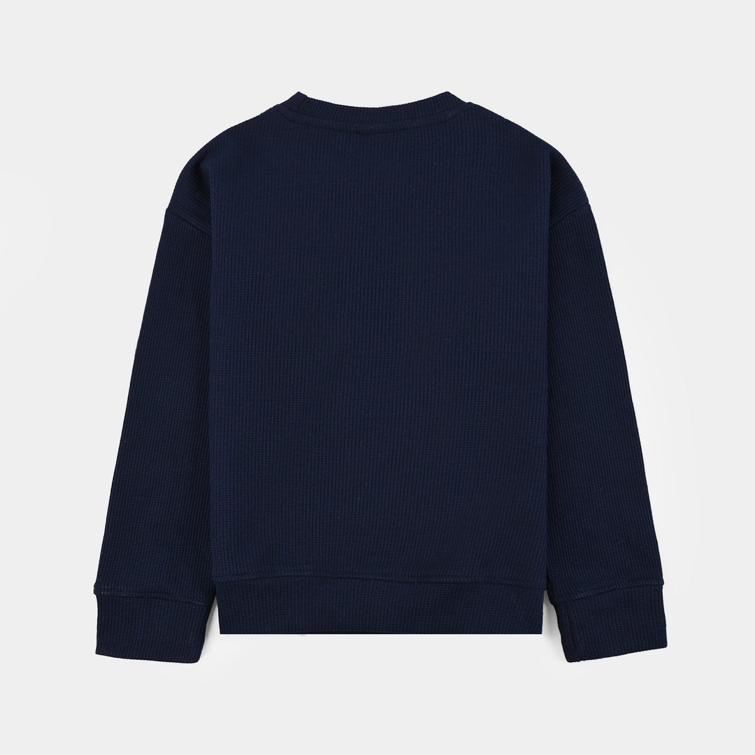 Boys Thermal Sweatshirt (Champ) - Navy