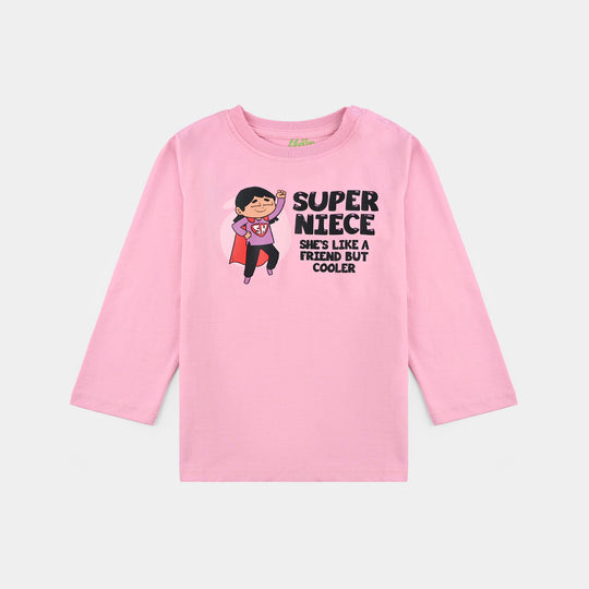 Infant Girls Jersey/Terry T-Shirt - Pink