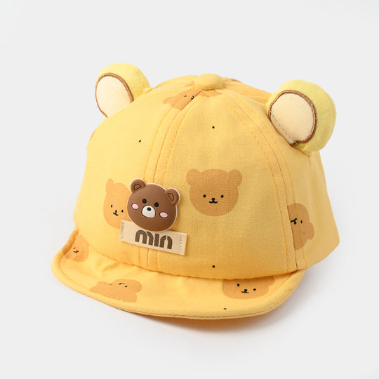 Baby Sun Protection Stylish Cap 3M+| Yellow Bear 1550