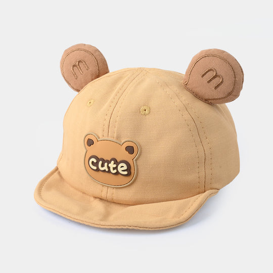 Baby Sun Protection Stylish Cap 3M+| Cute Brown 1550