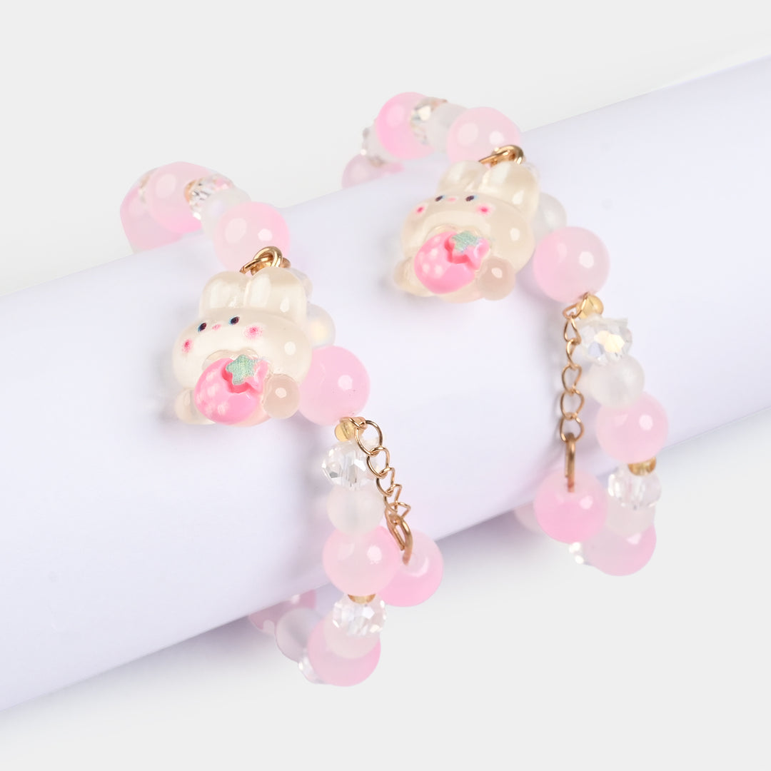 Fancy Crystal Beaded Bracelet for Girls