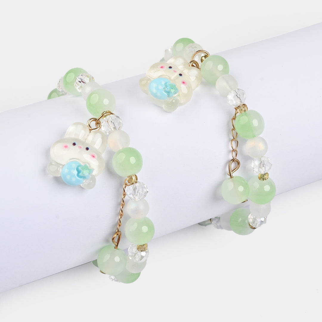Fancy Crystal Beaded Bracelet for Girls