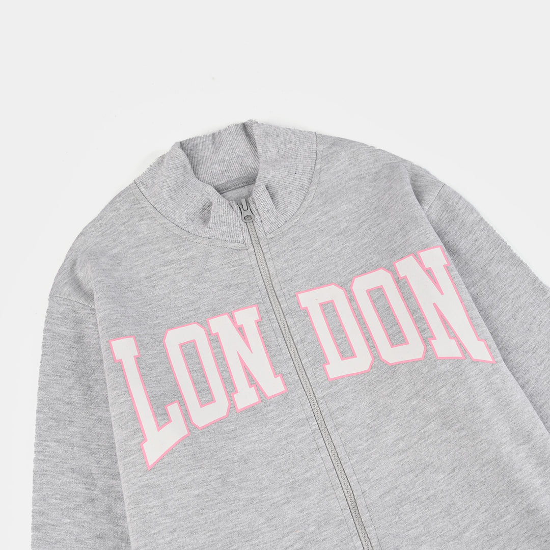 Girls Fleece Jacket LONDON-GREY