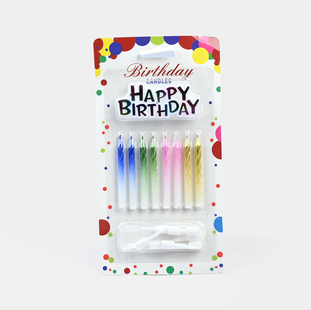 HBD Cake Topper Candles | 8Pcs