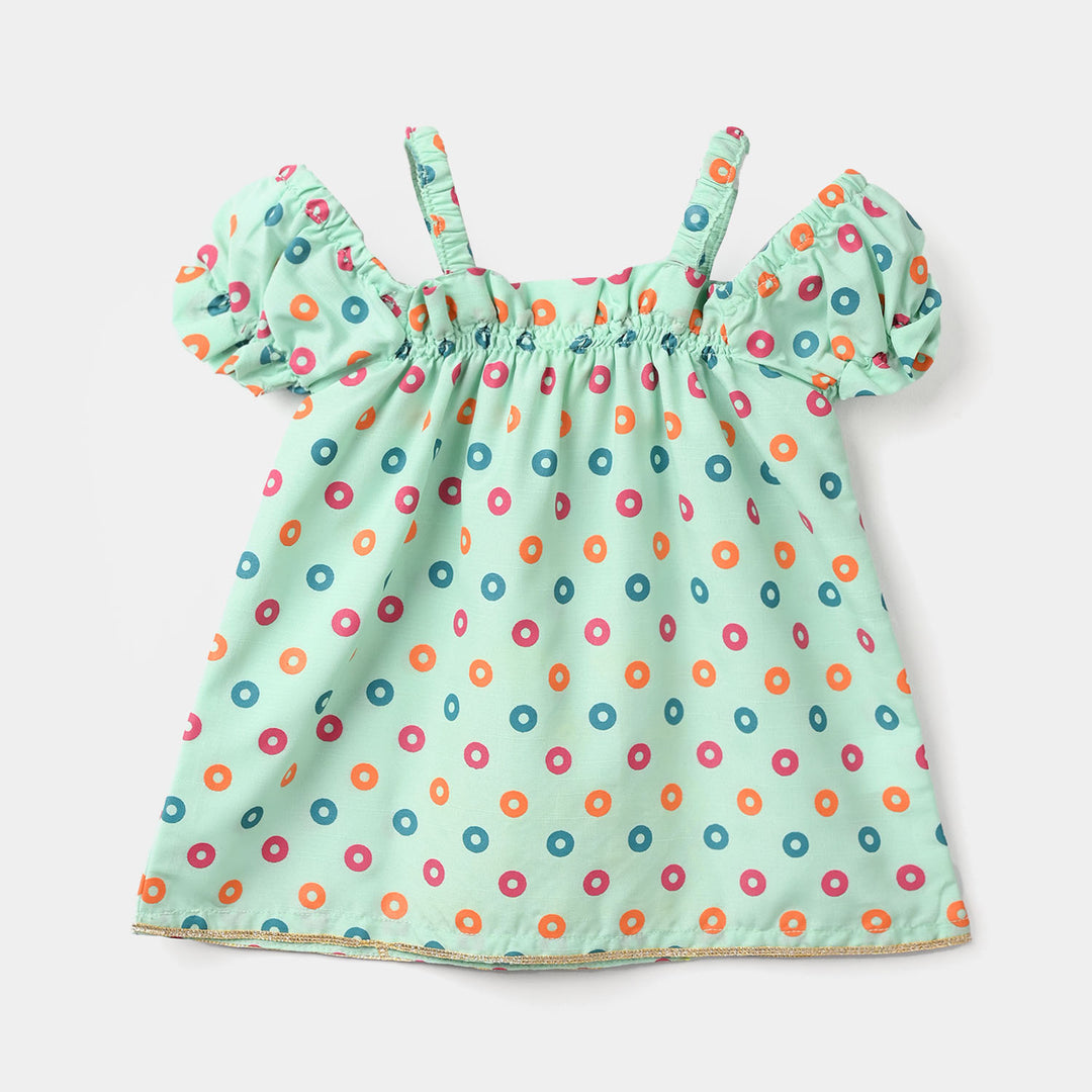 Infant Girls Raw Silk 2Pcs - Mint Green